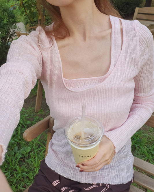 layered like sheer knit