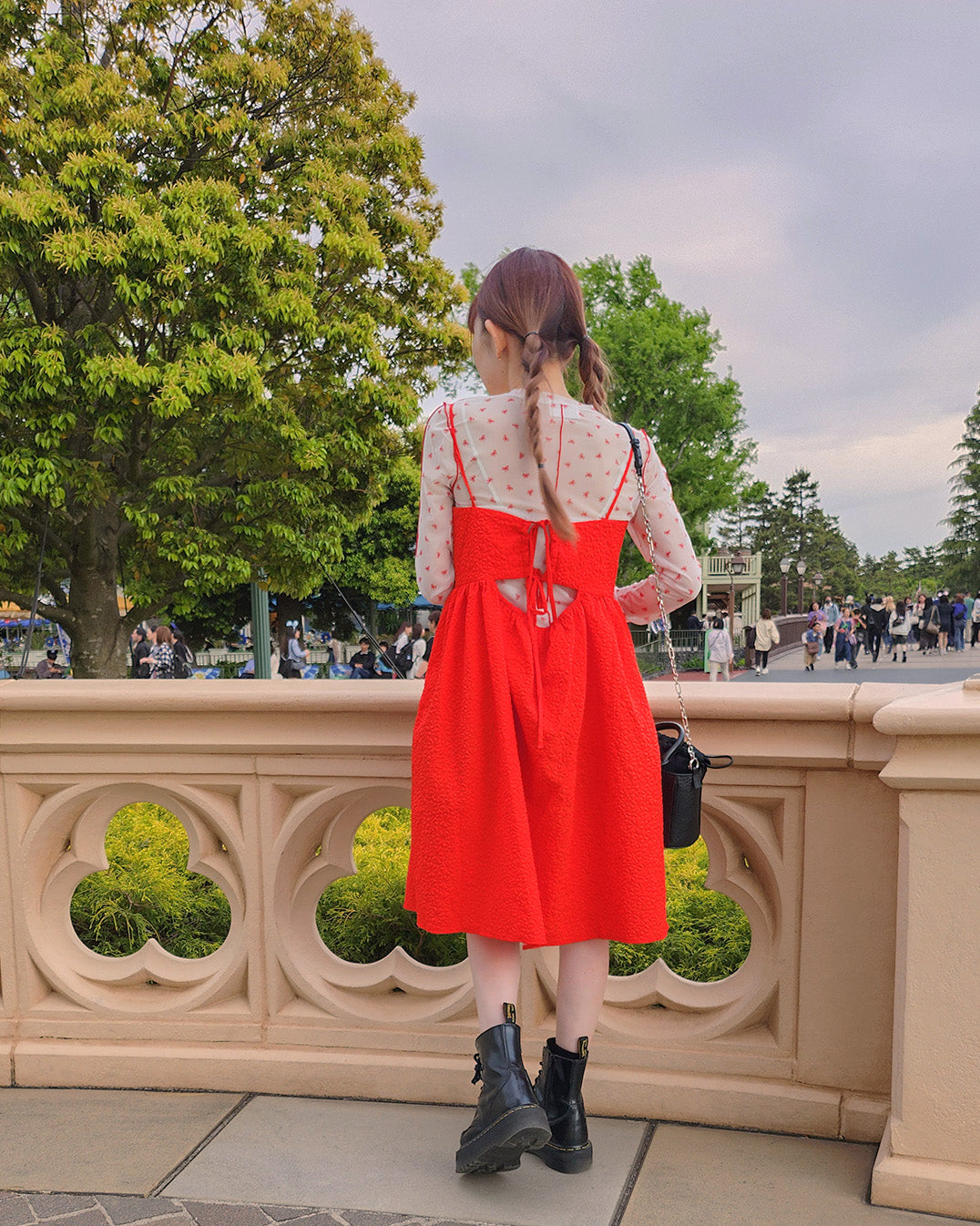 ribbon pattern sheer top