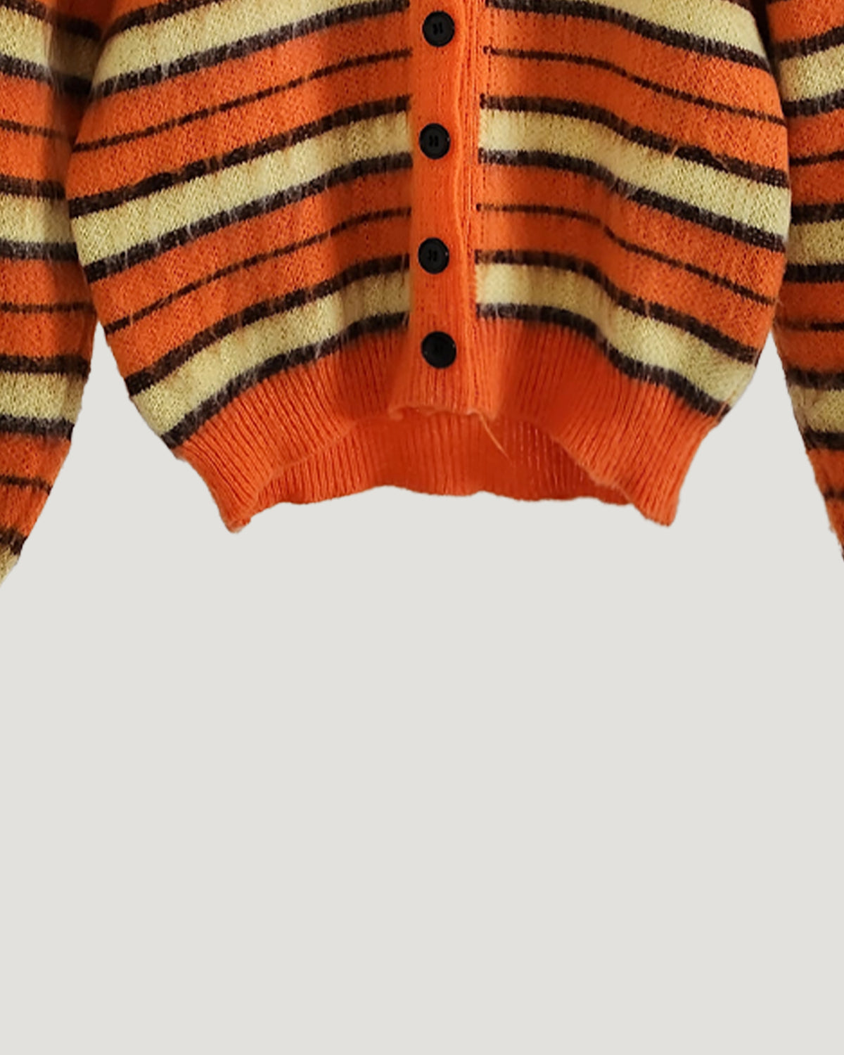 multi stripe knit cardigan