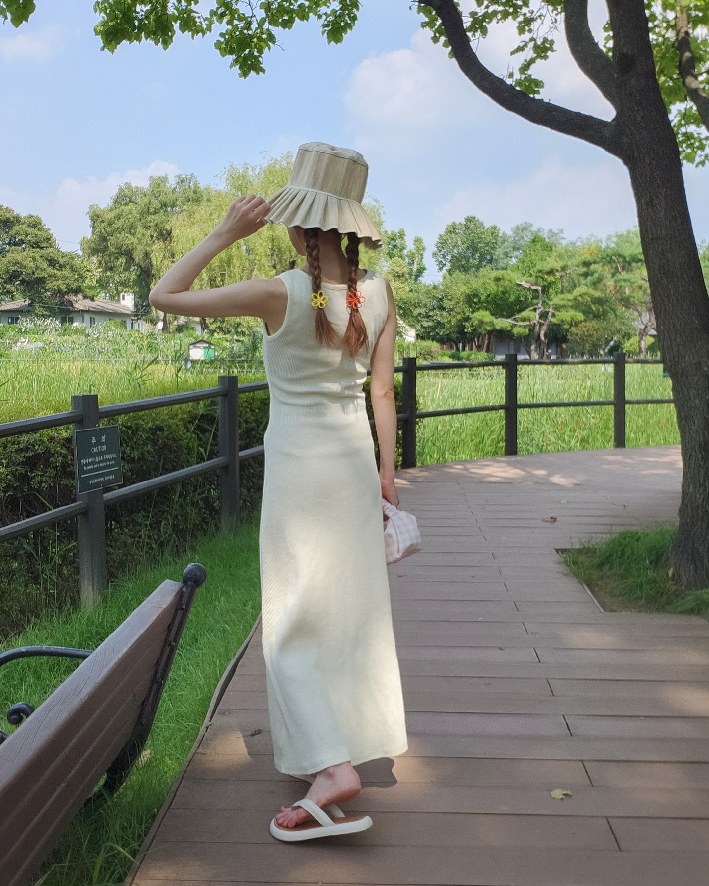 mermaid heart neck rib long dress