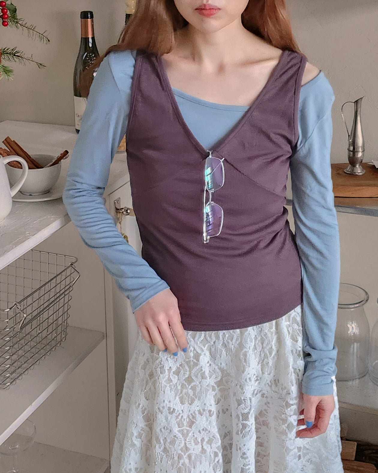 2 item layered top (2点セット)