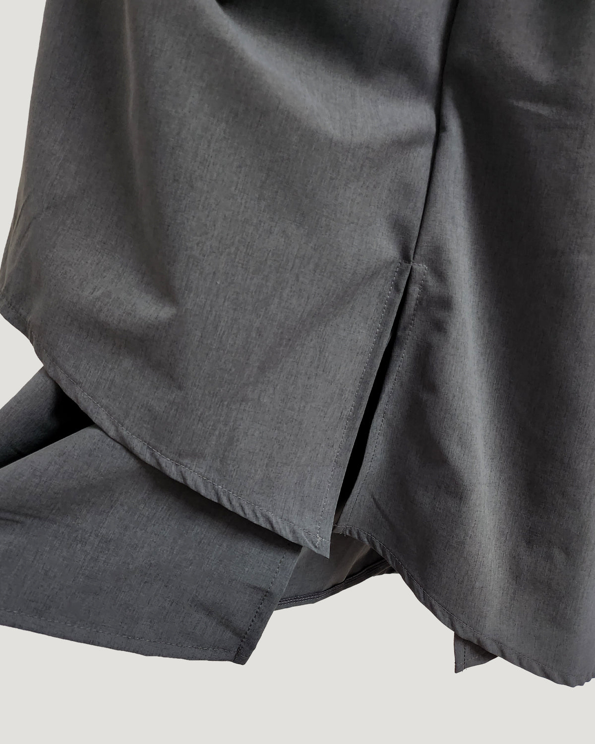 unbalanced shirring ribbon skirt