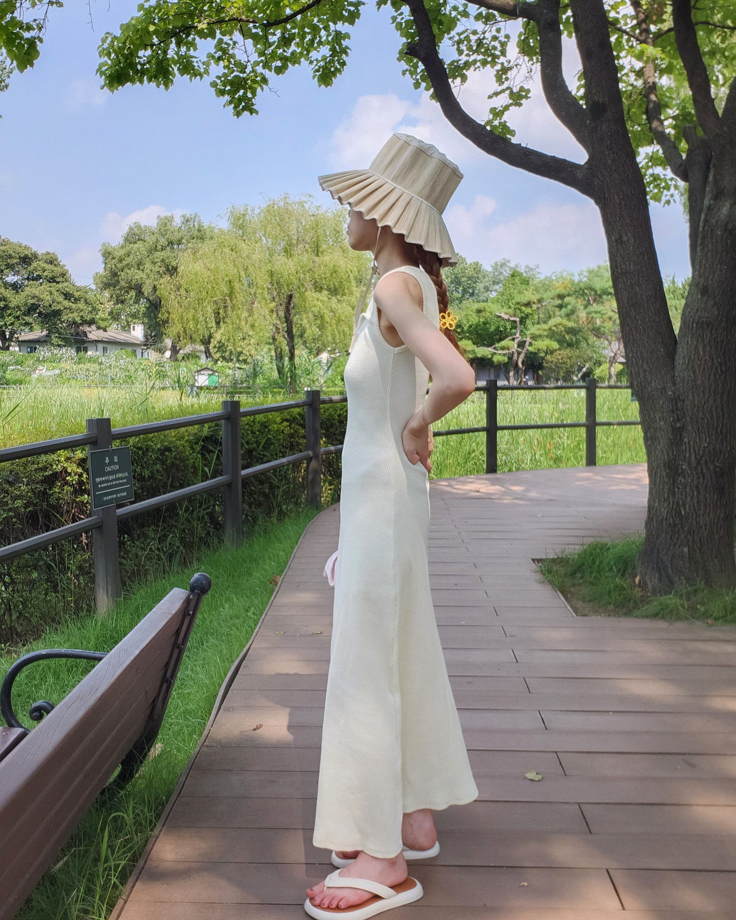 mermaid heart neck rib long dress