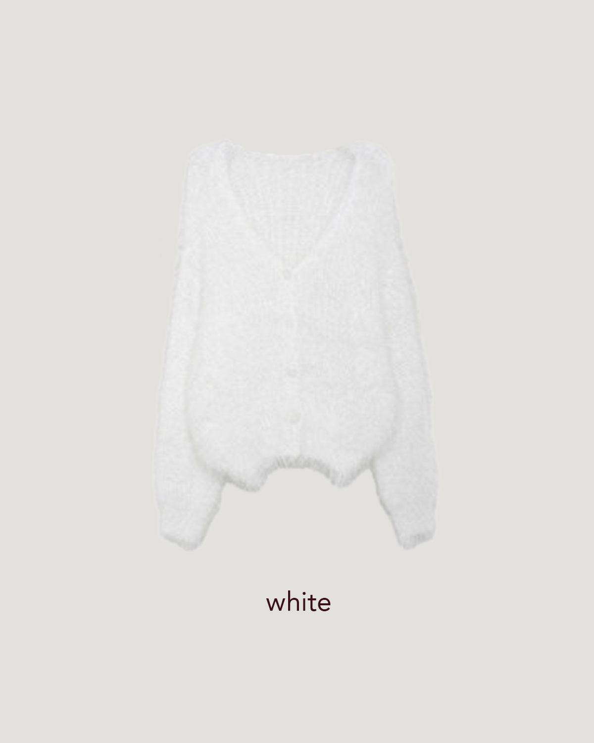 shaggy knit color cardigan