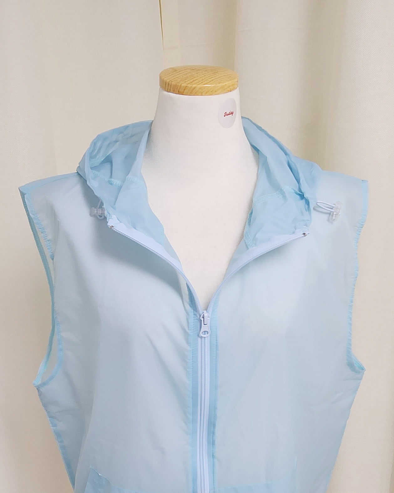 sheer nylon hood vest