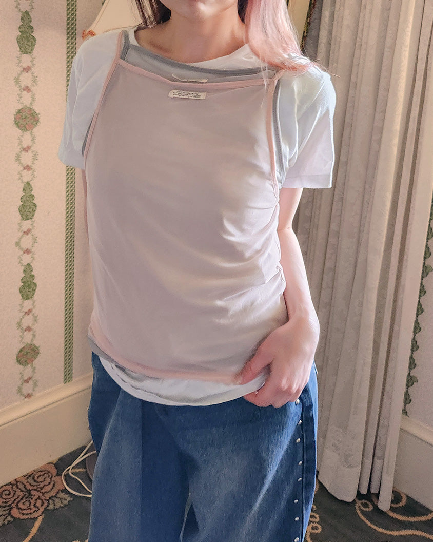 tag point sheer camisole