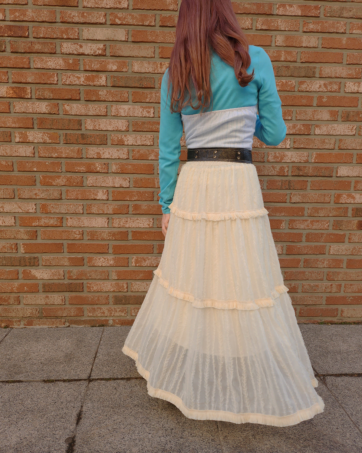 cotton flower lace bustier