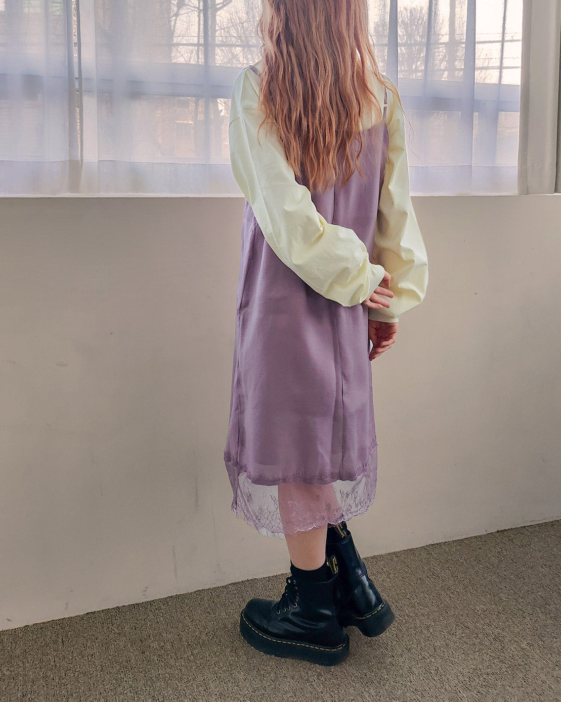 ribbon point logo long sleeve T