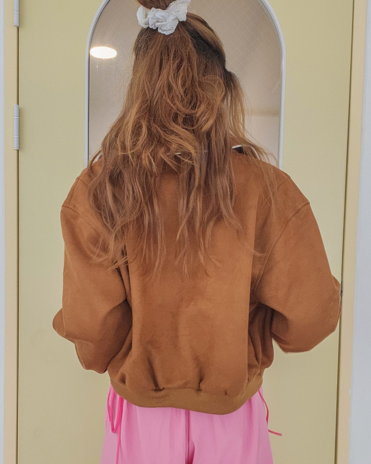 faux suede blouson
