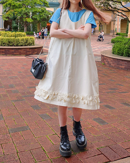 hem frill over midi dress