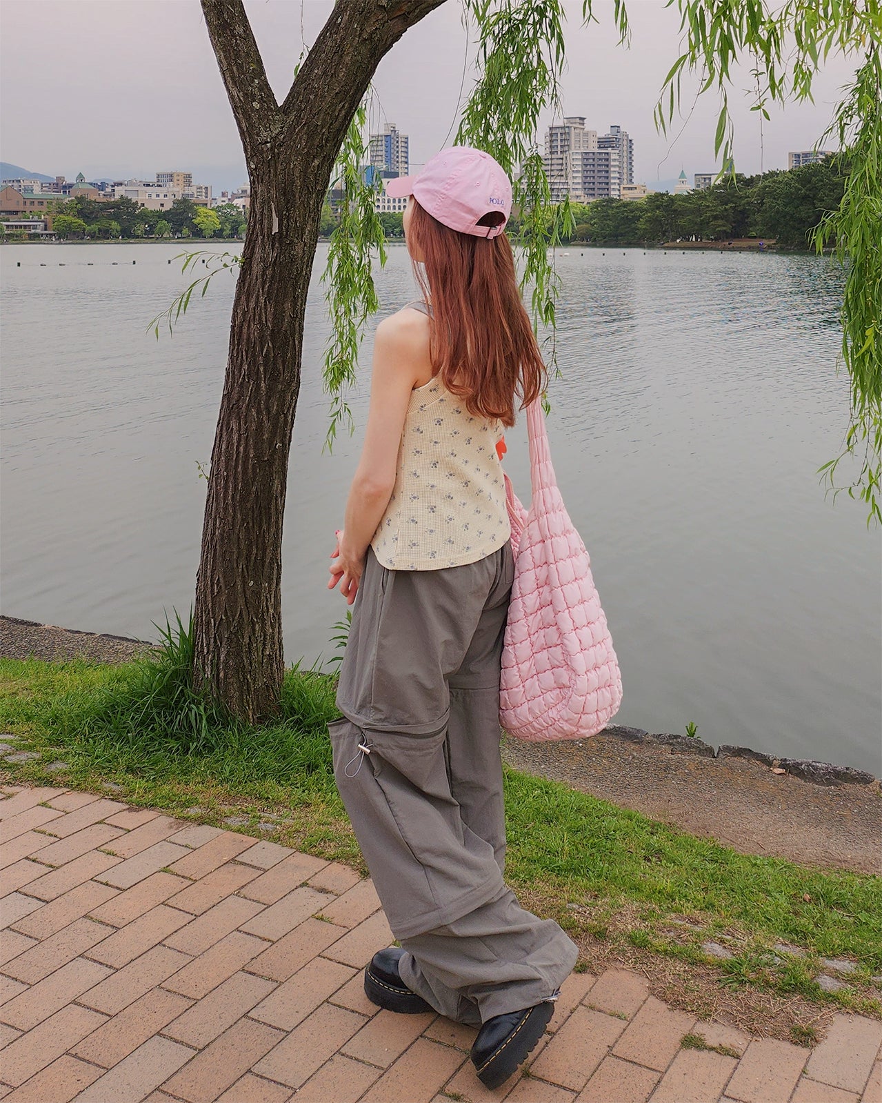 flower waffle sleeve less top