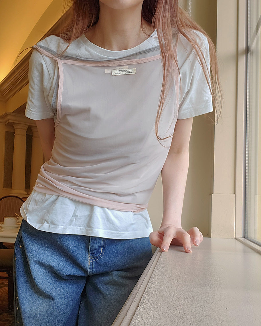 tag point sheer camisole