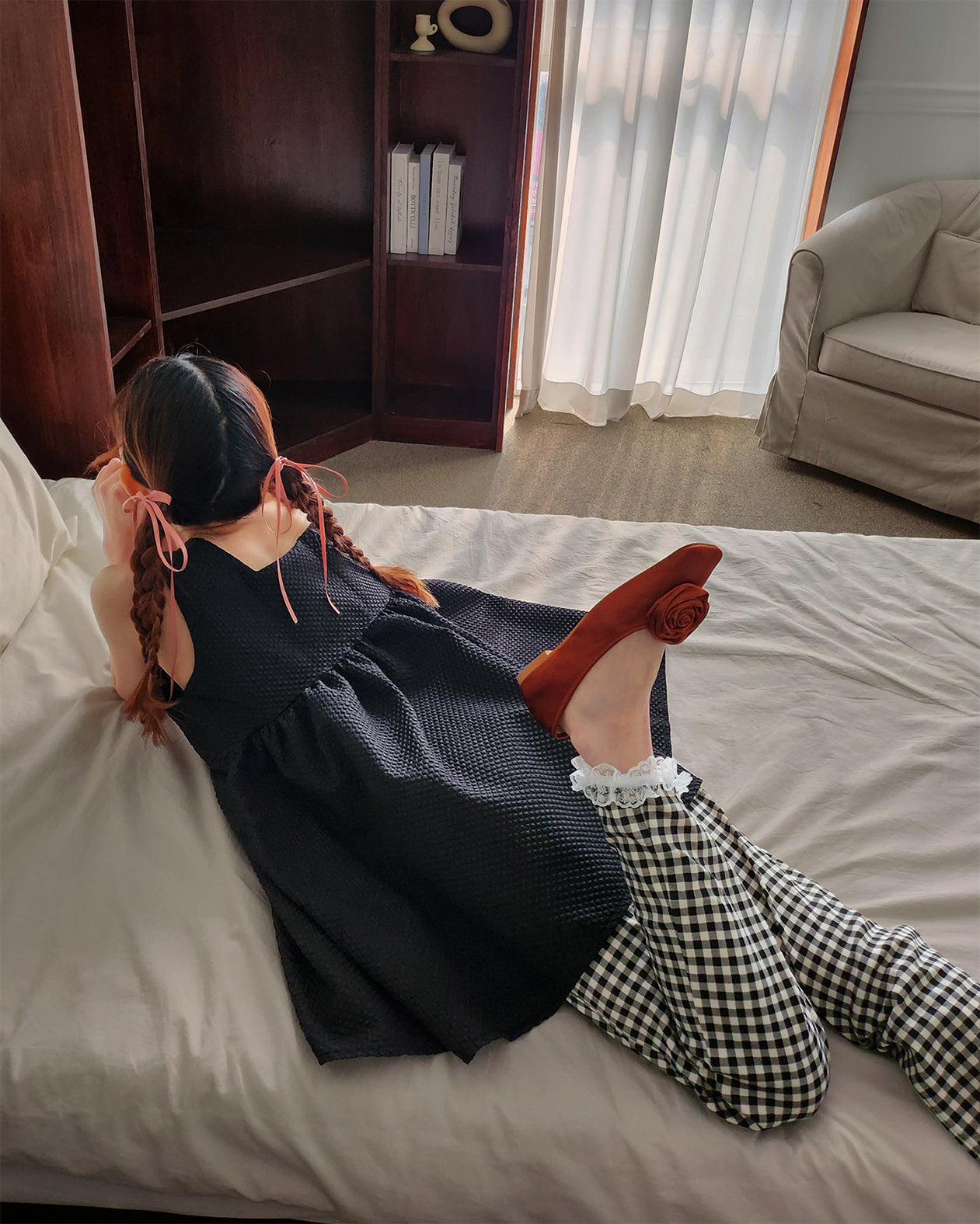 rose corsage set emboss tunic