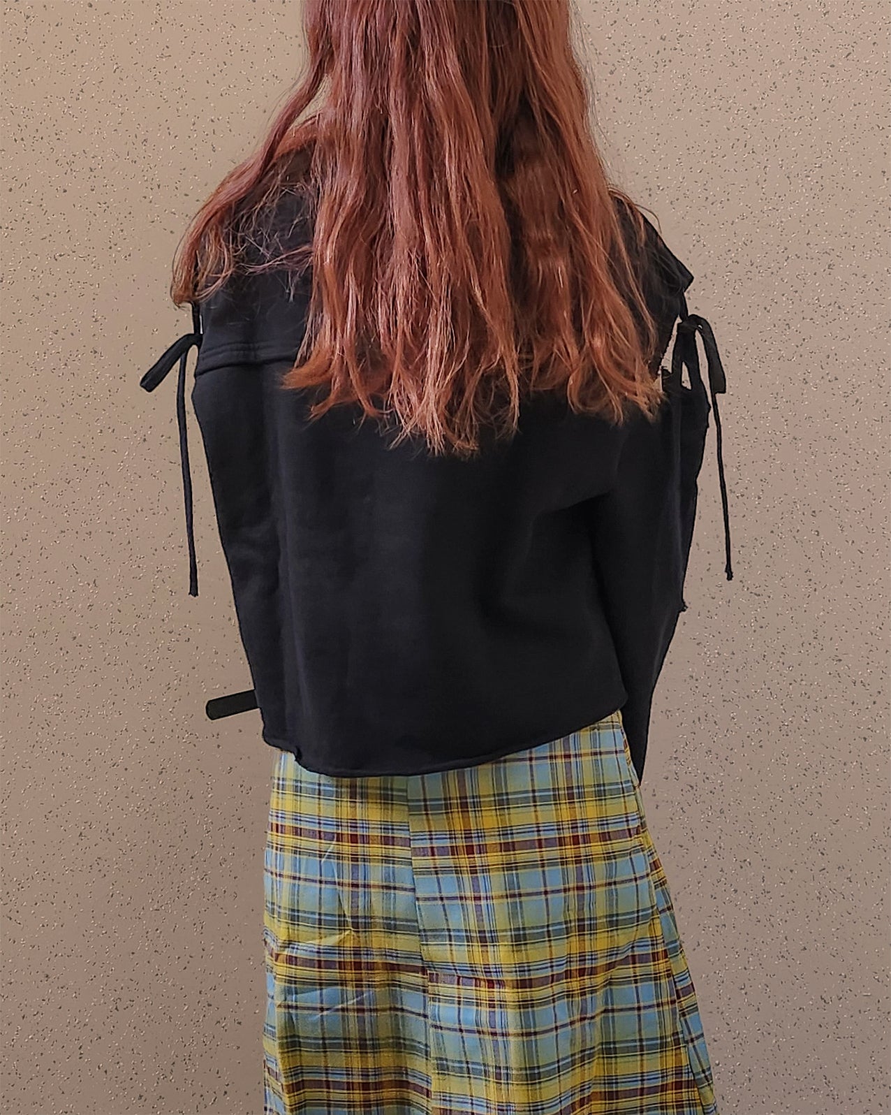 cut out ribbon sweatshirt