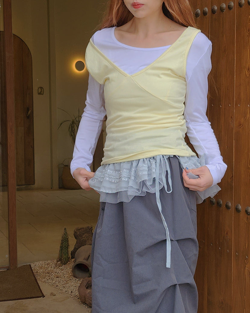 2 item layered top (2点セット)