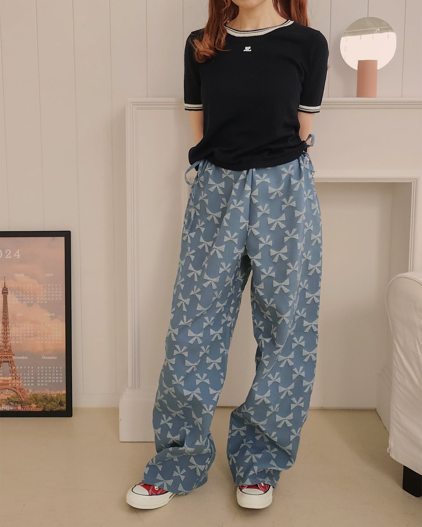 ribbon pattern pants