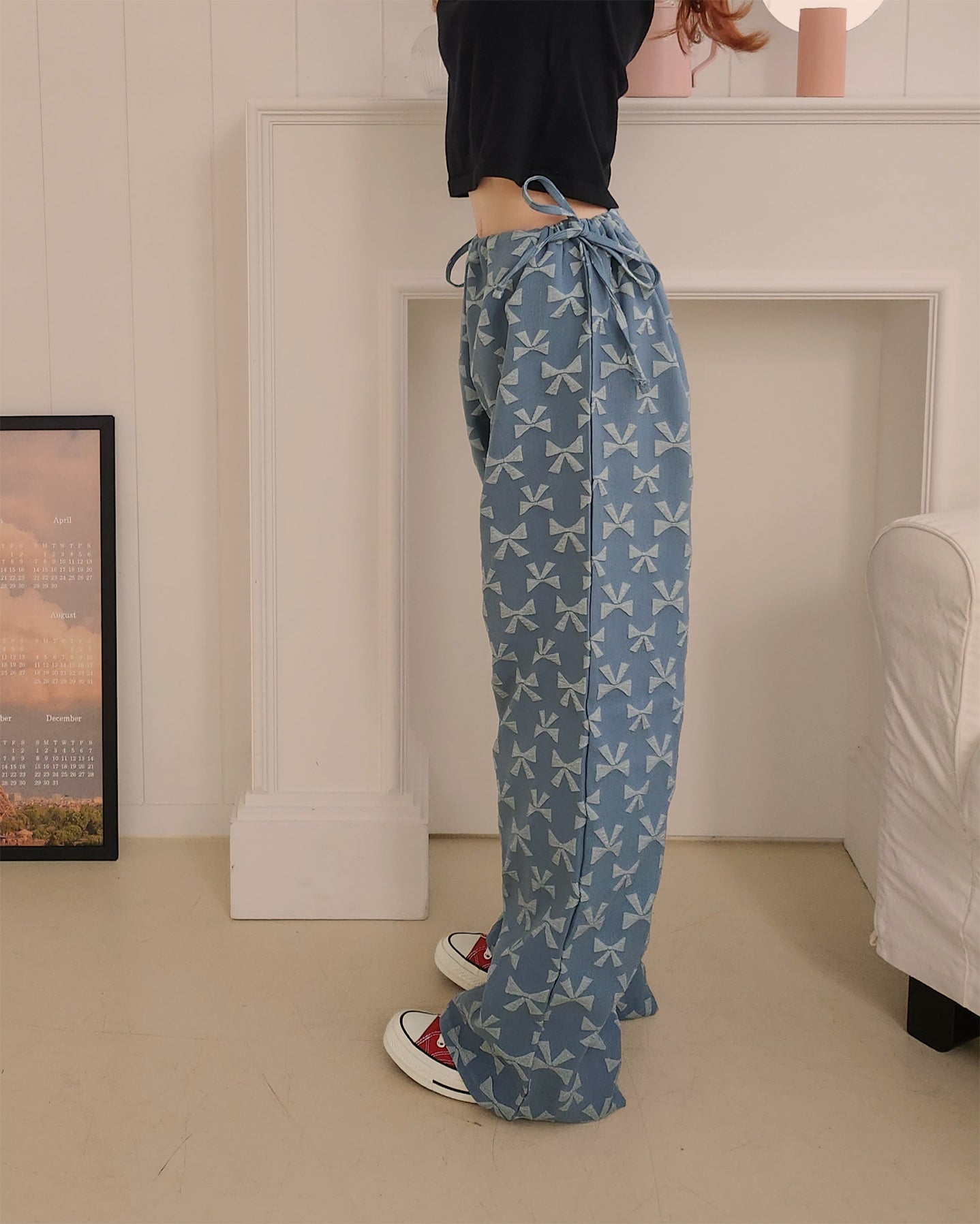 ribbon pattern pants