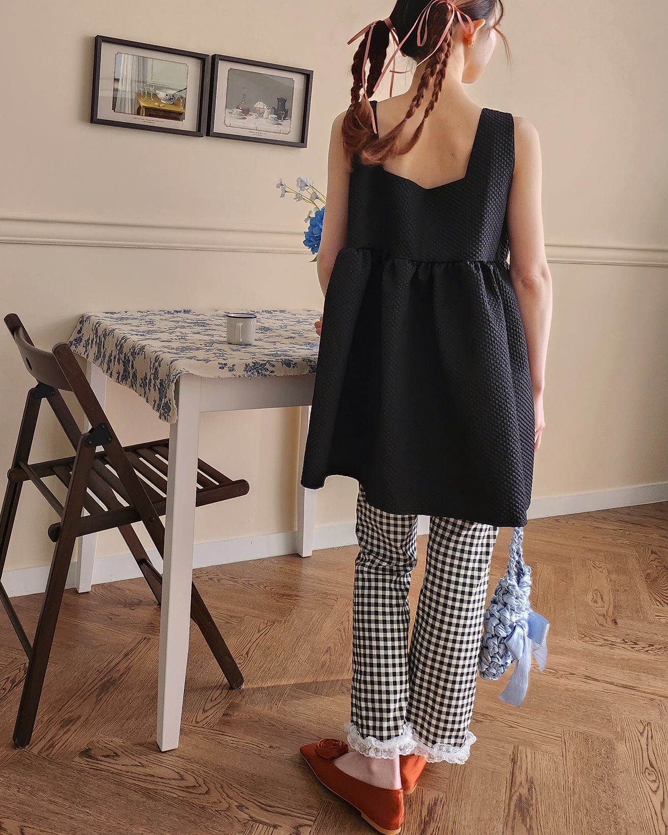 rose corsage set emboss tunic