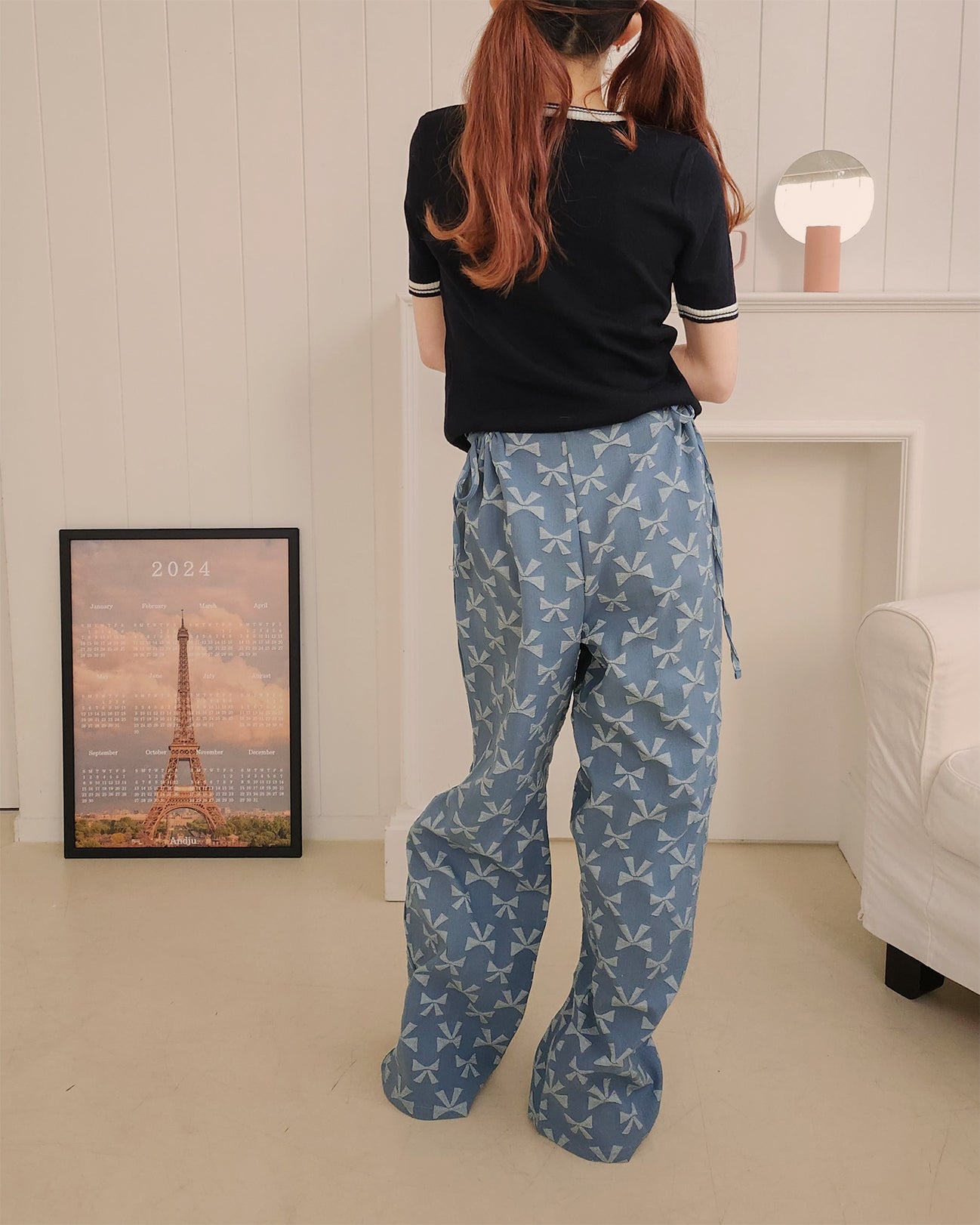 ribbon pattern pants