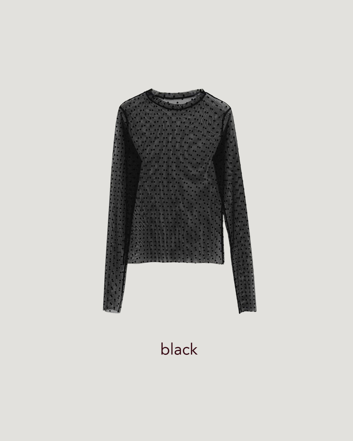 dot sheer long sleeves T