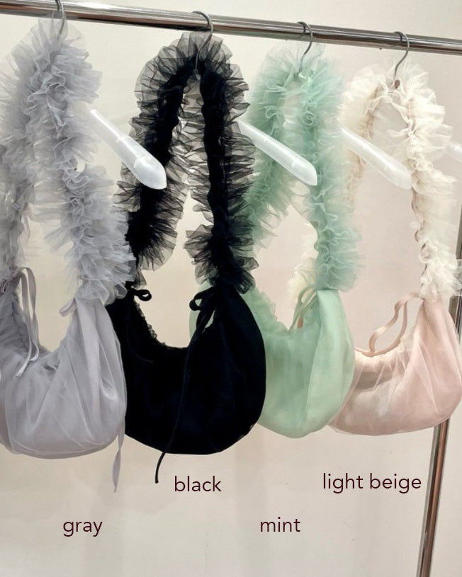tulle shirring frill bag