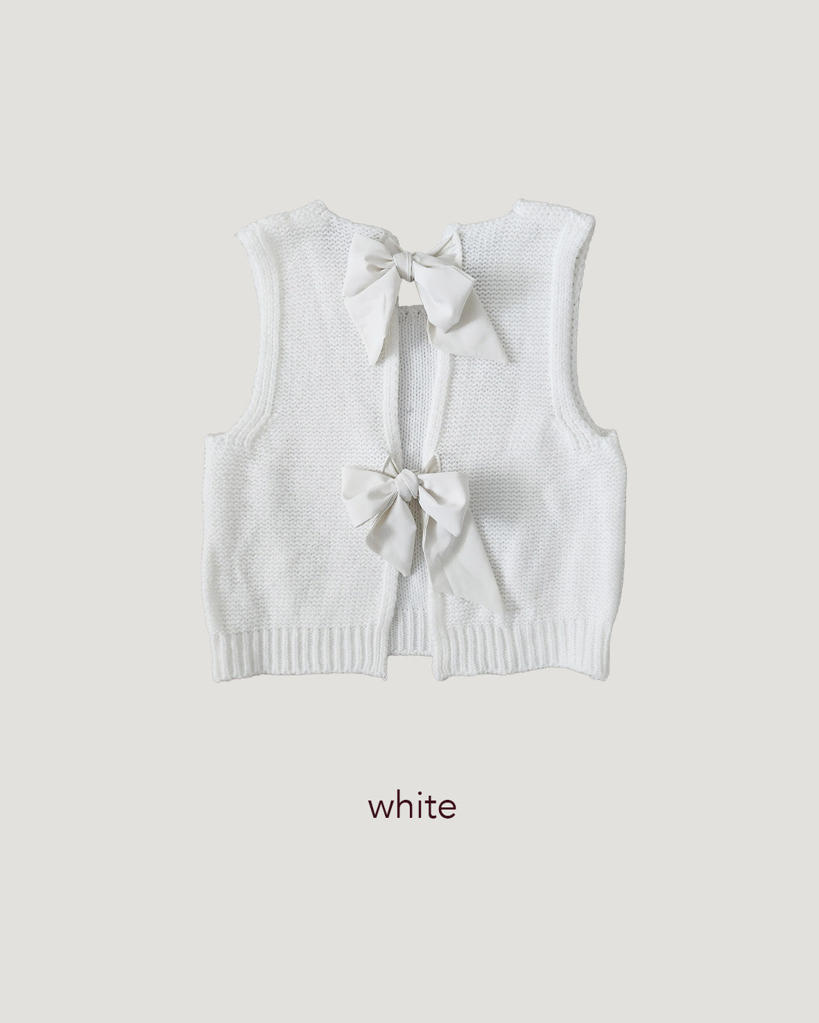back ribbon knit vest