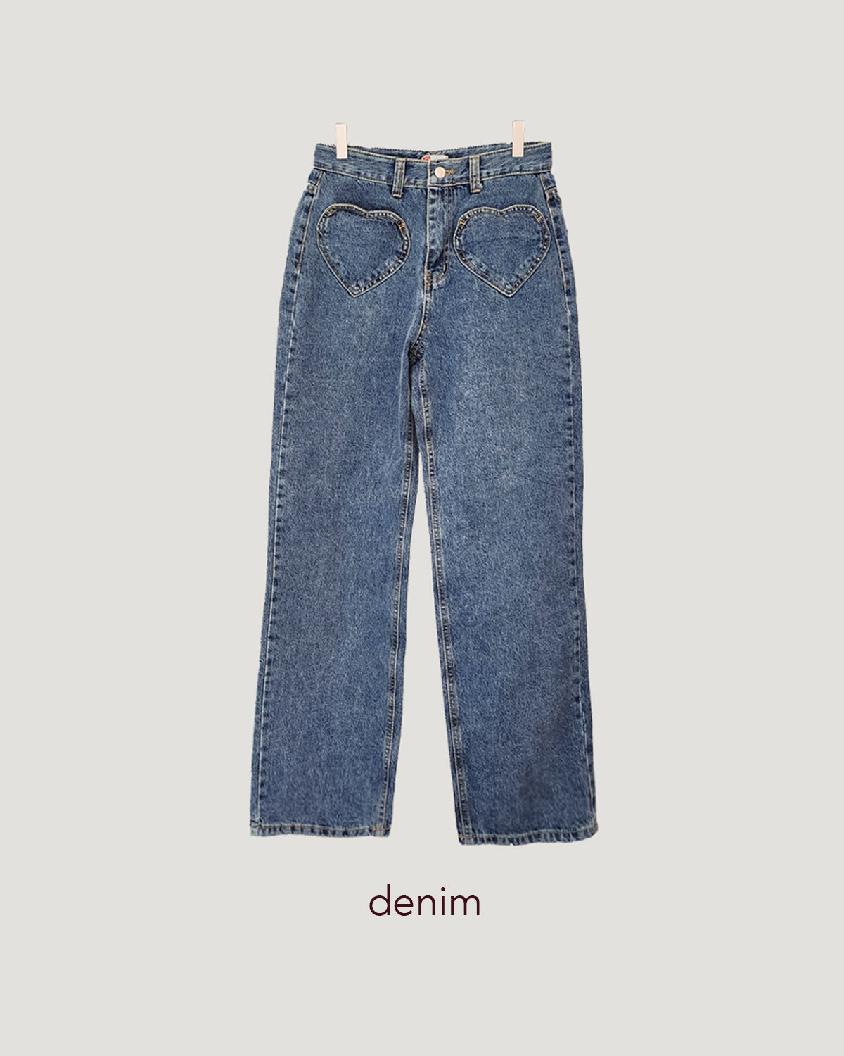 heart pocket denim