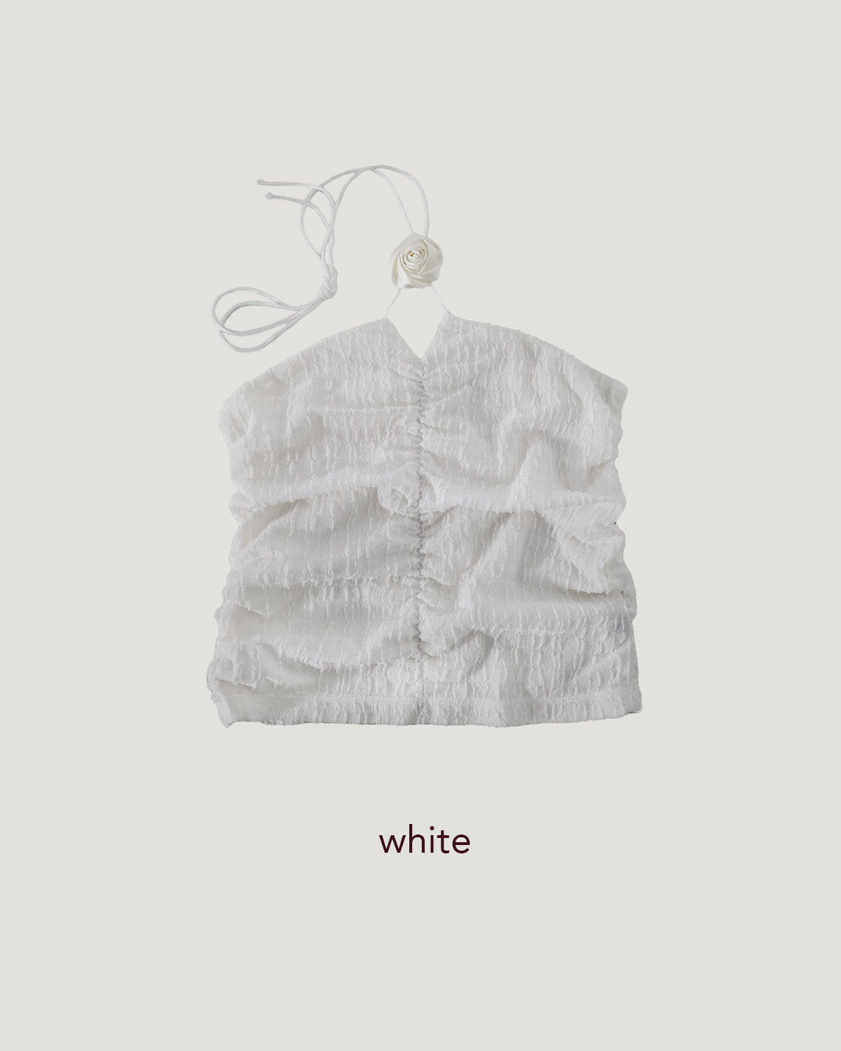 rose corsage set shirring top