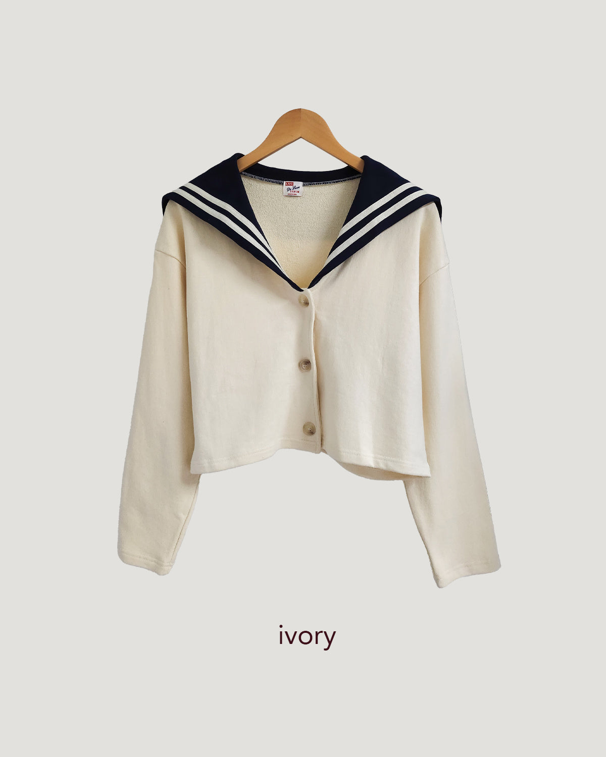 sailor collar sweat cardigan