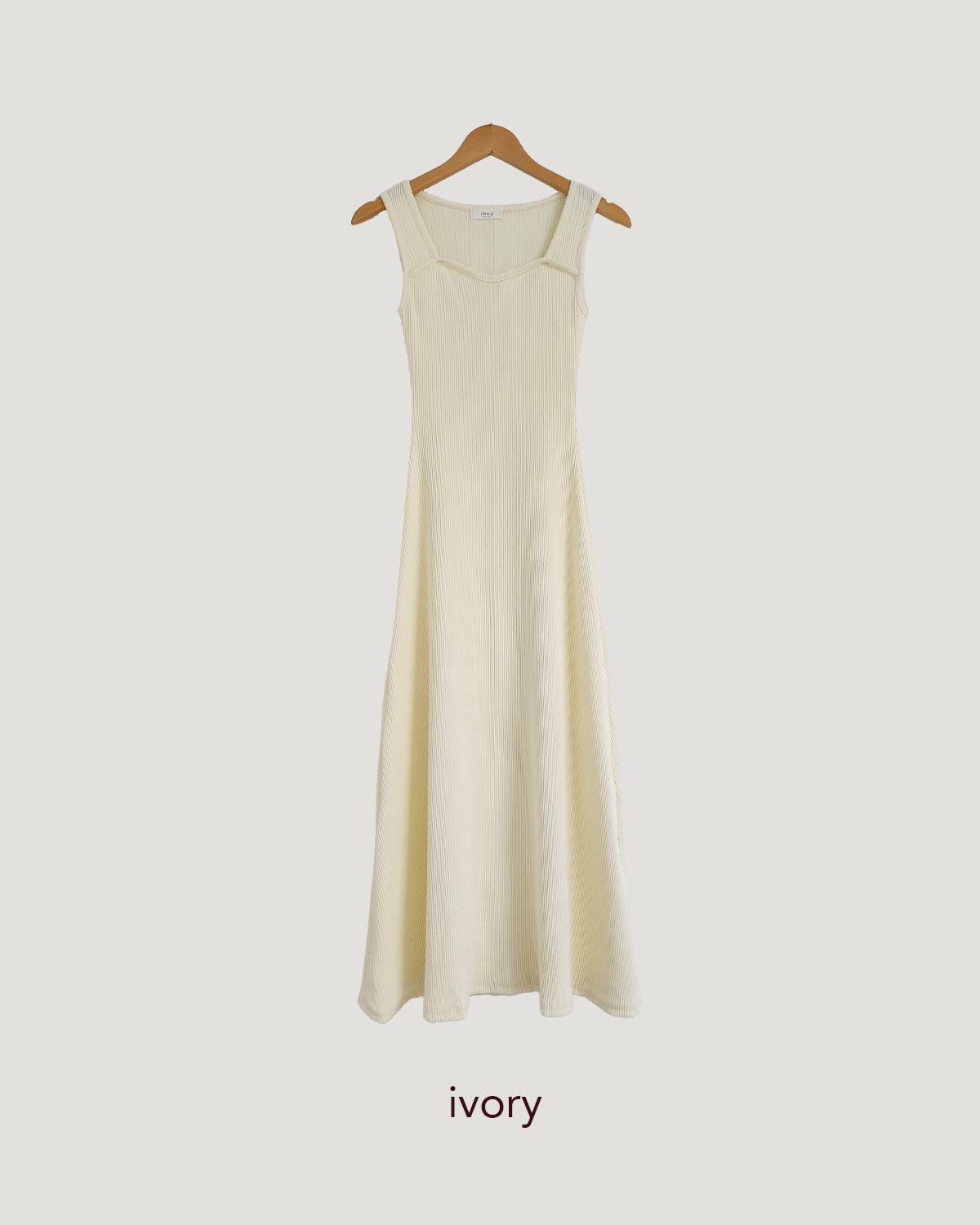 mermaid heart neck rib long dress