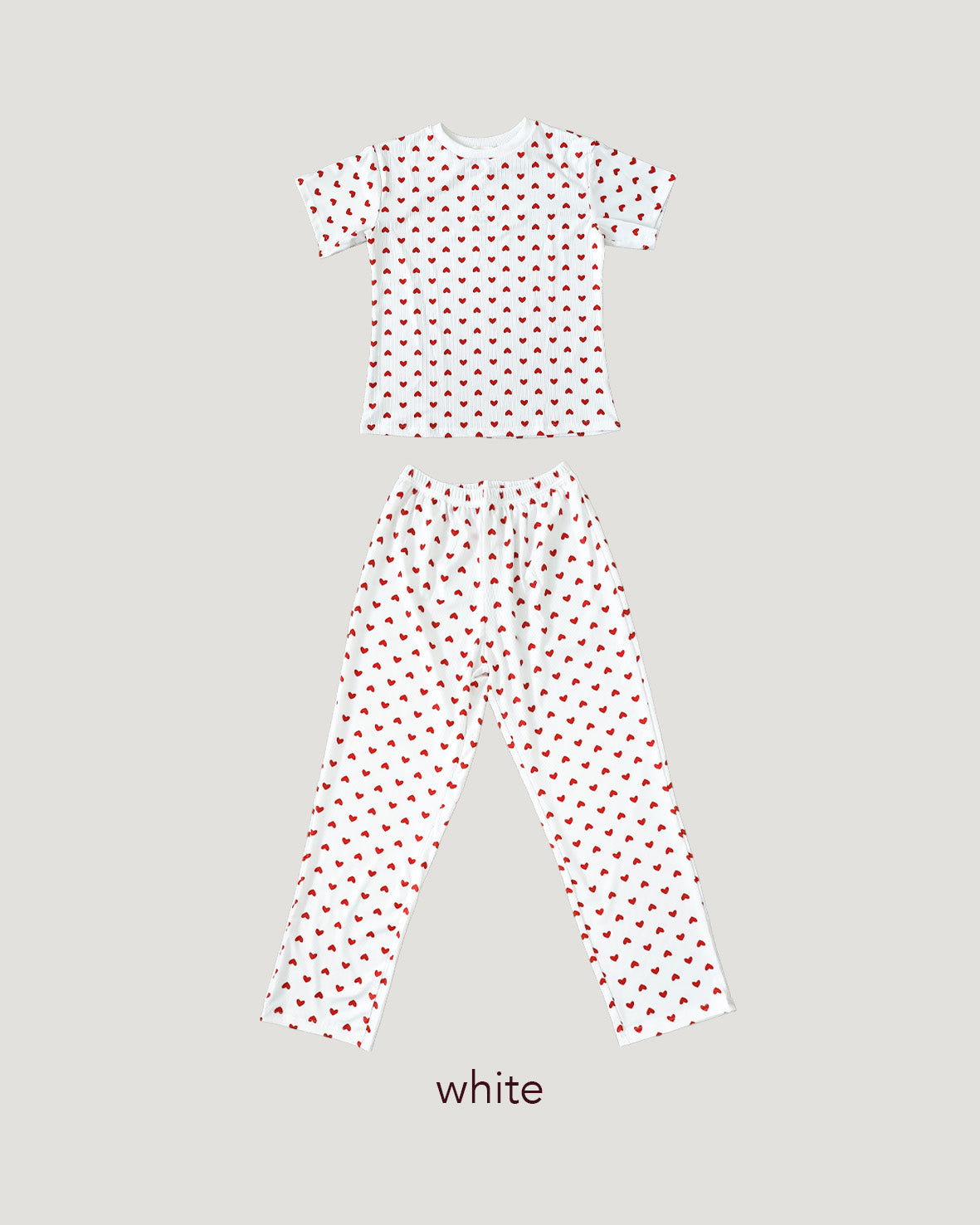 heart pattern pajamas (2点セット)