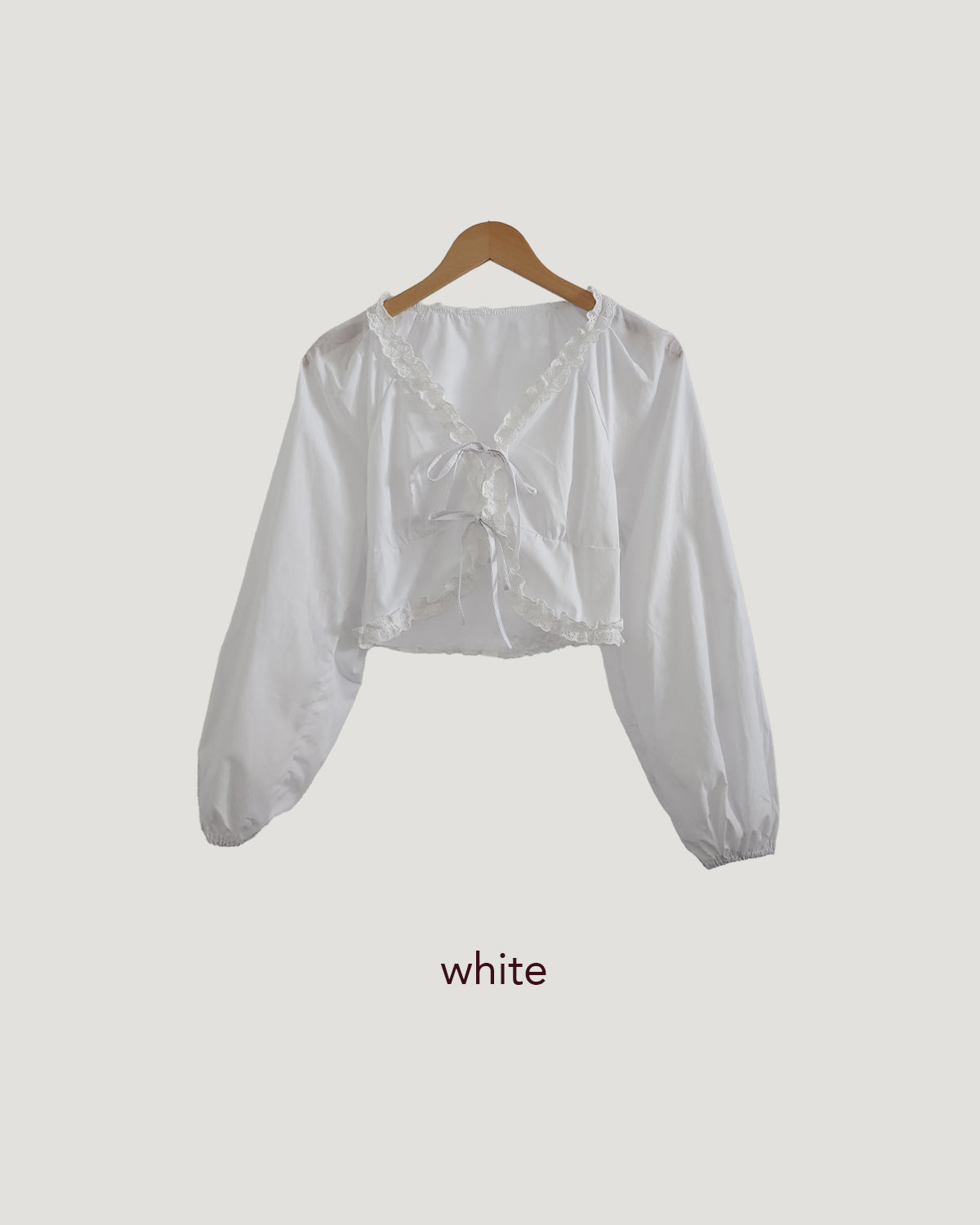 frill double ribbon blouse