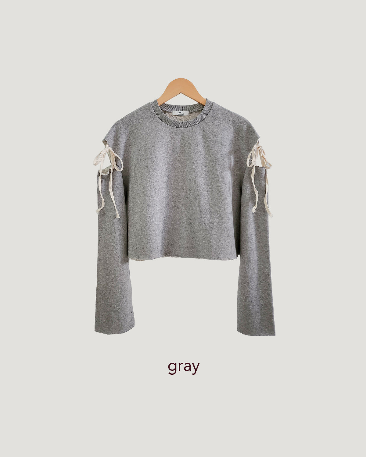 cut out ribbon sweatshirt