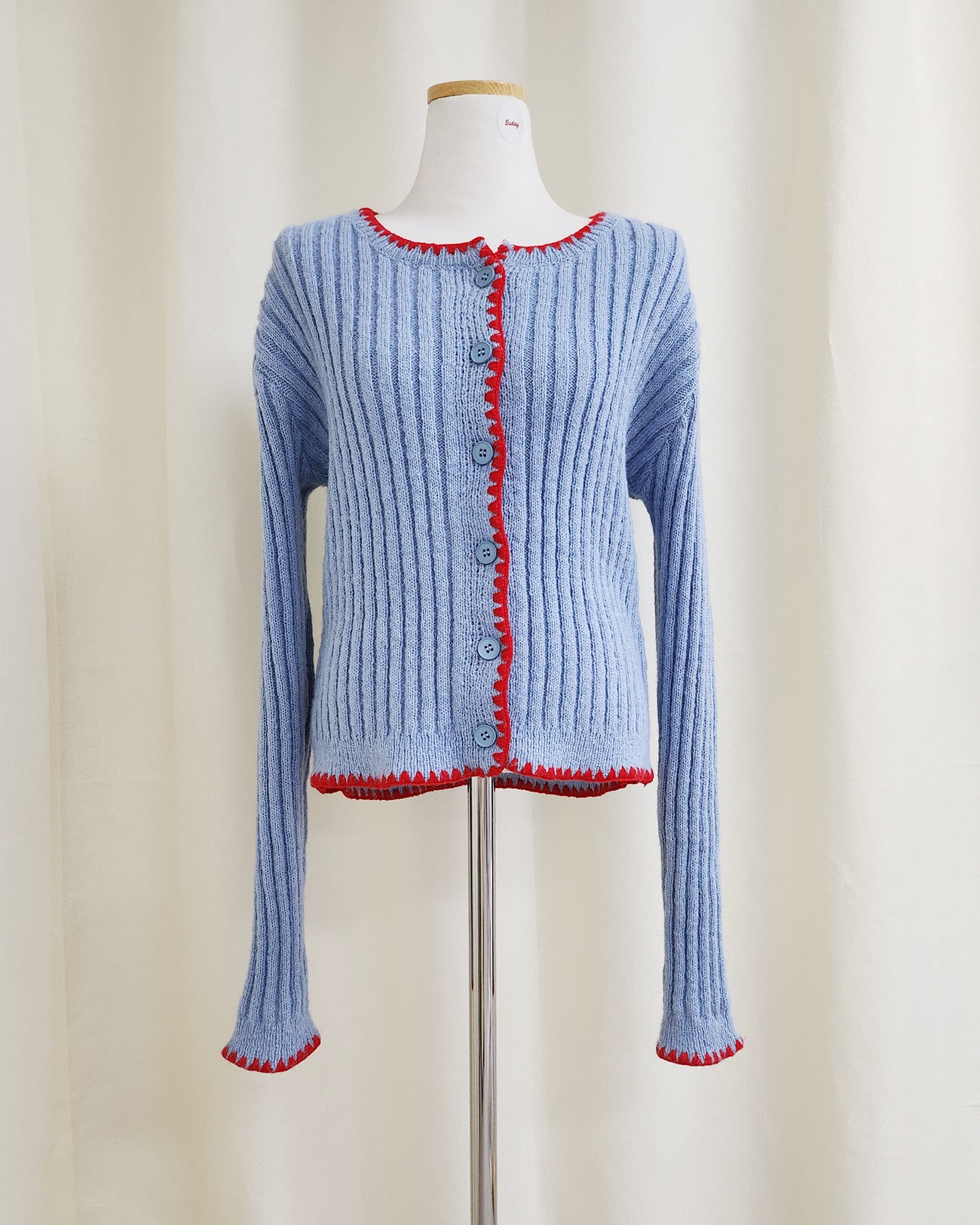 bicolor 2way  knit cardigan