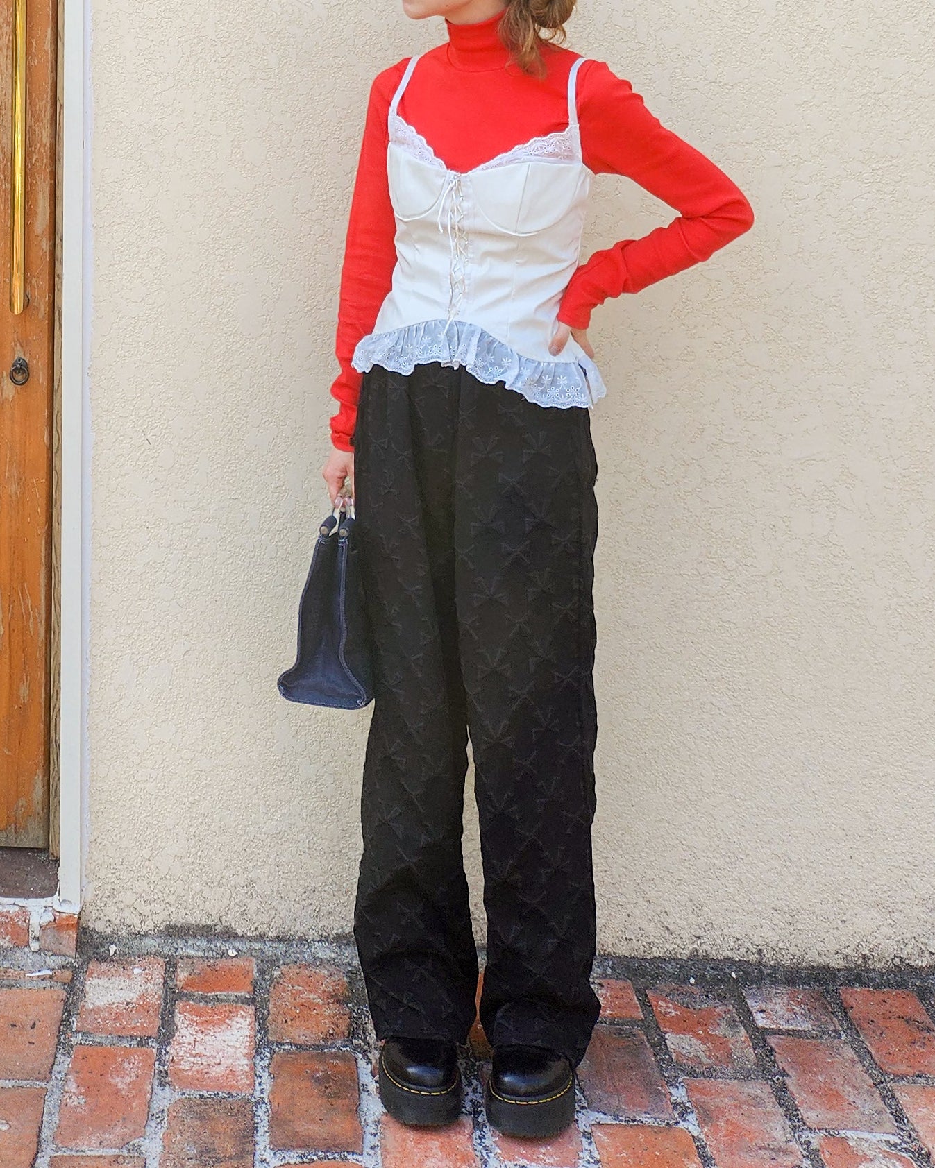 ribbon pattern pants