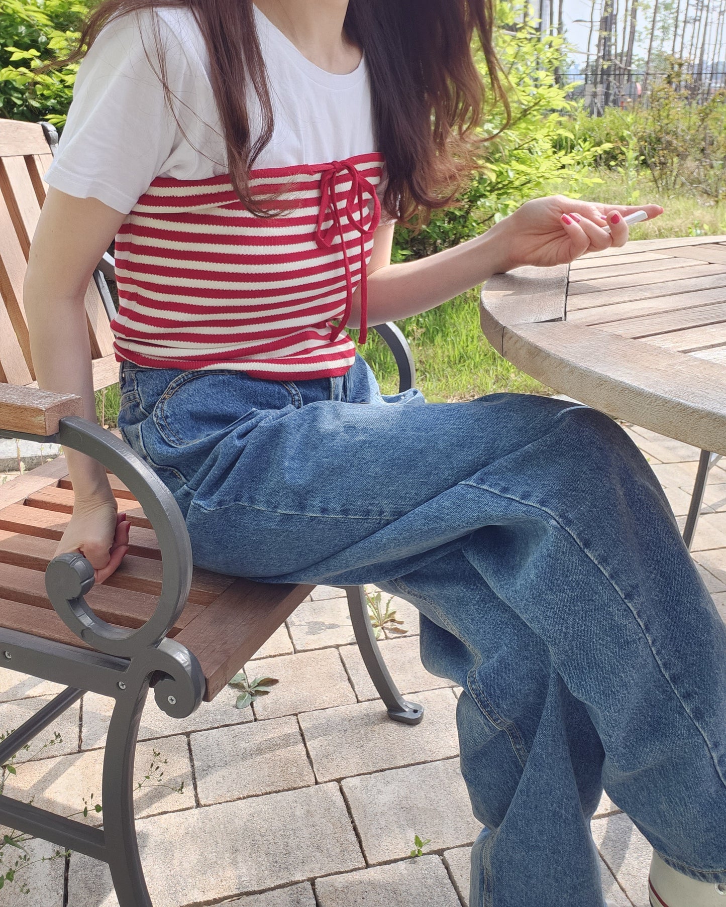 heart pocket denim