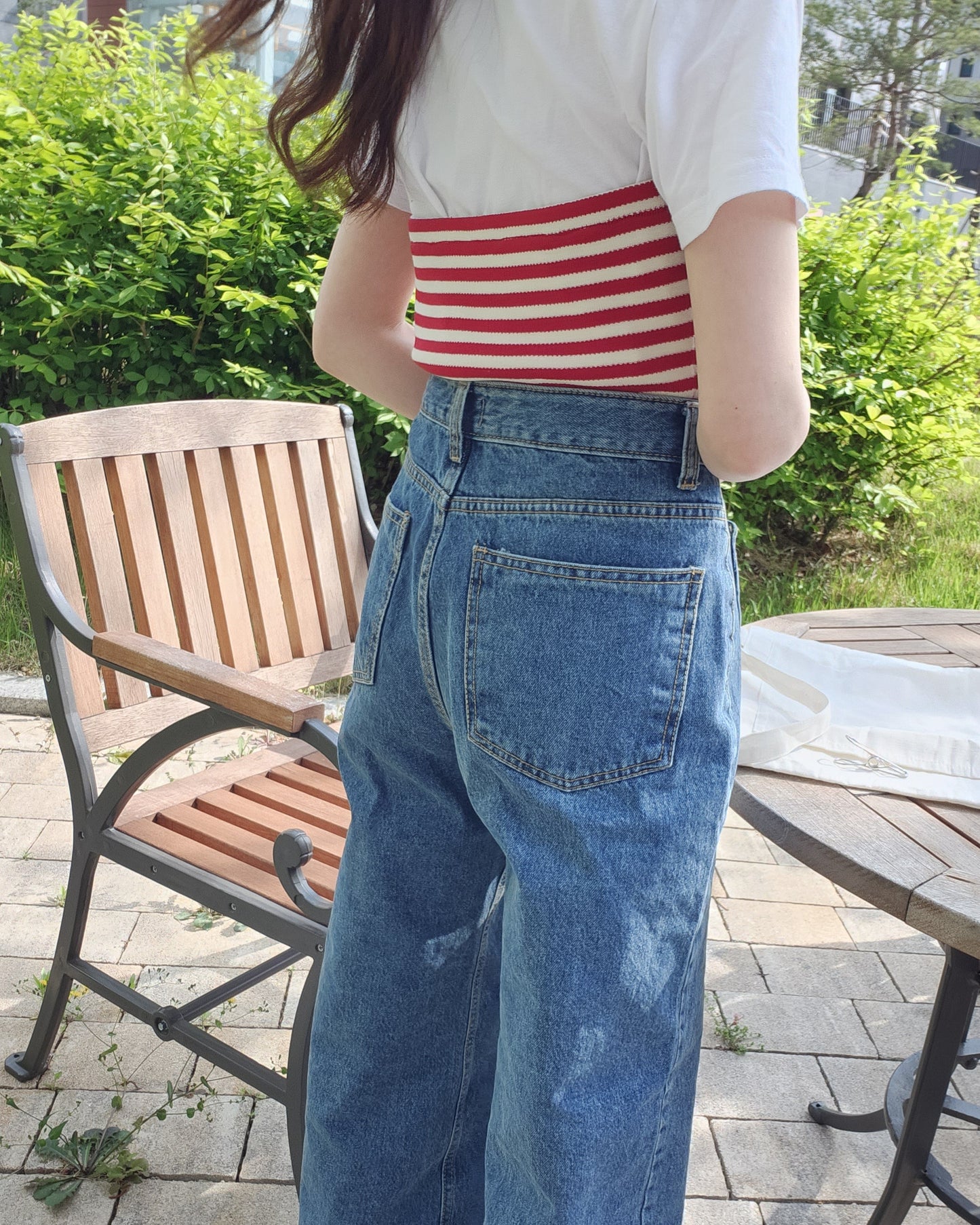 heart pocket denim