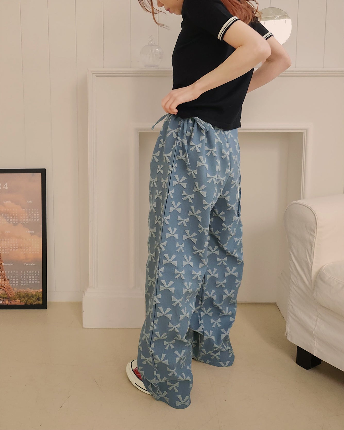 ribbon pattern pants