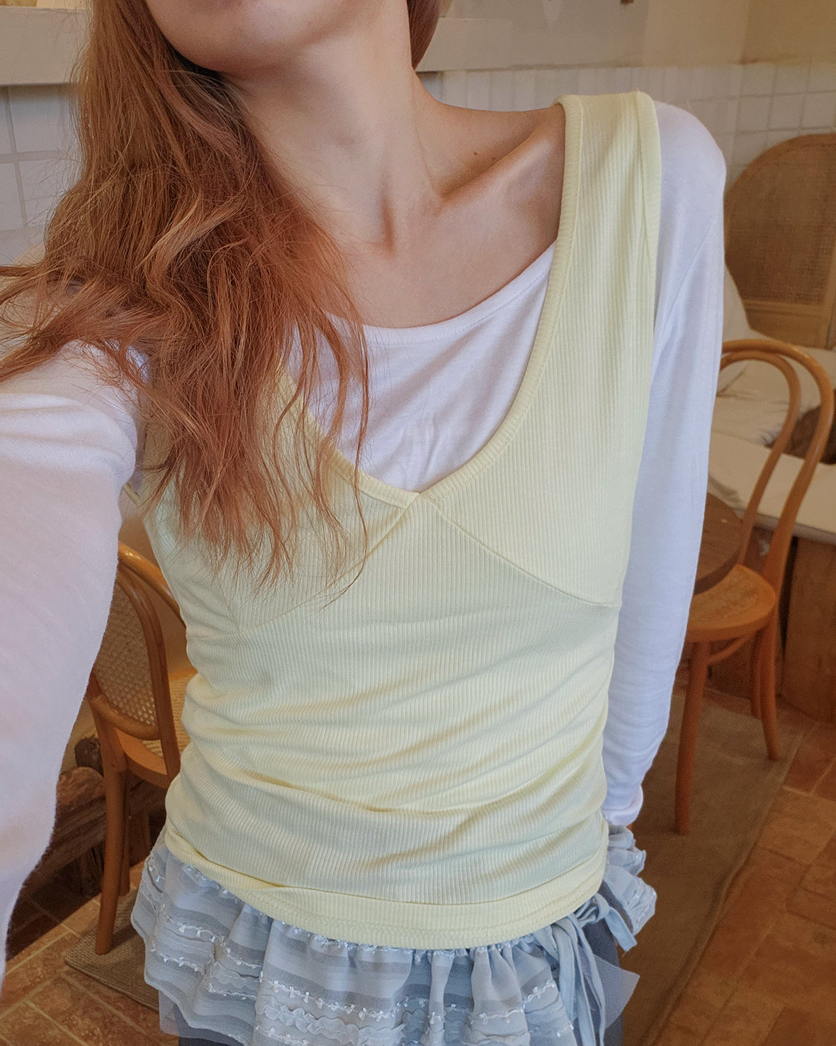 2 item layered top (2点セット)