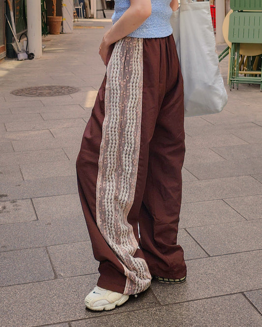 lace line nylon pants