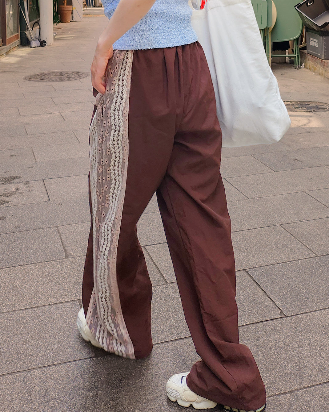 lace line nylon pants