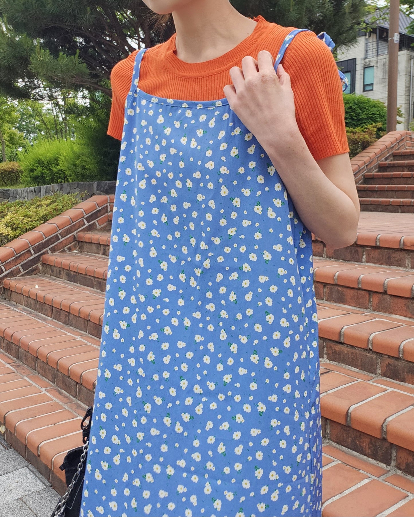 high neck rib knit T