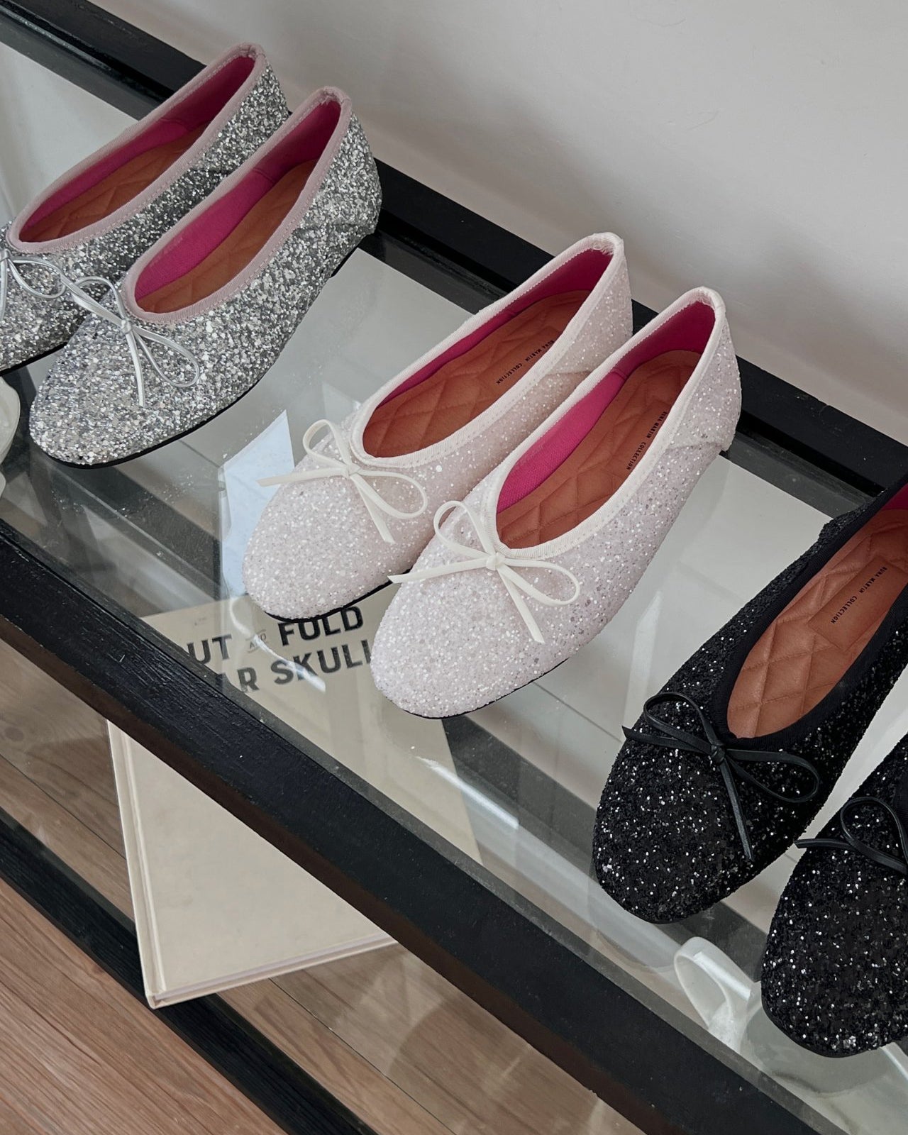 glitter ballet shoes
