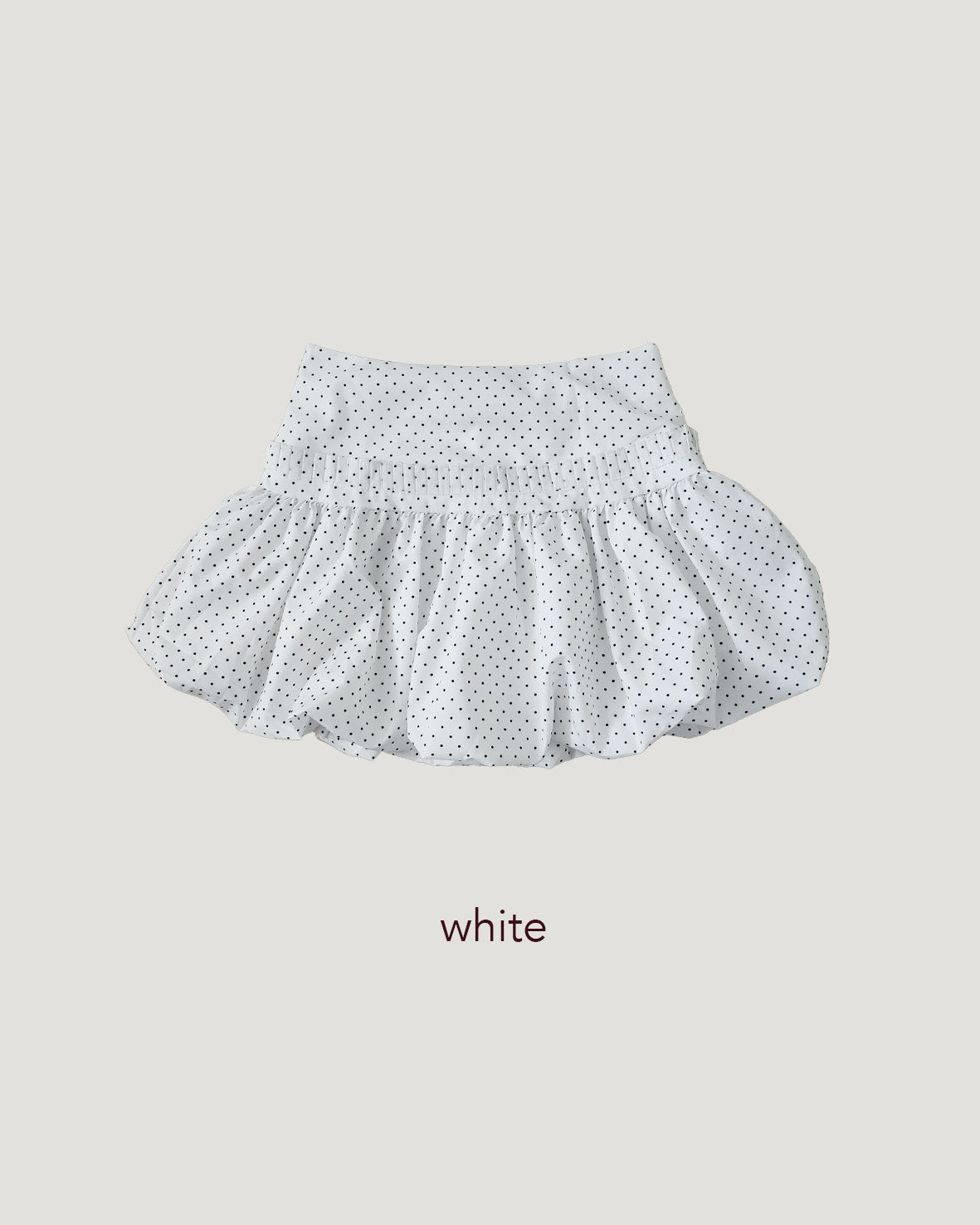dot frill balloon mini skirt