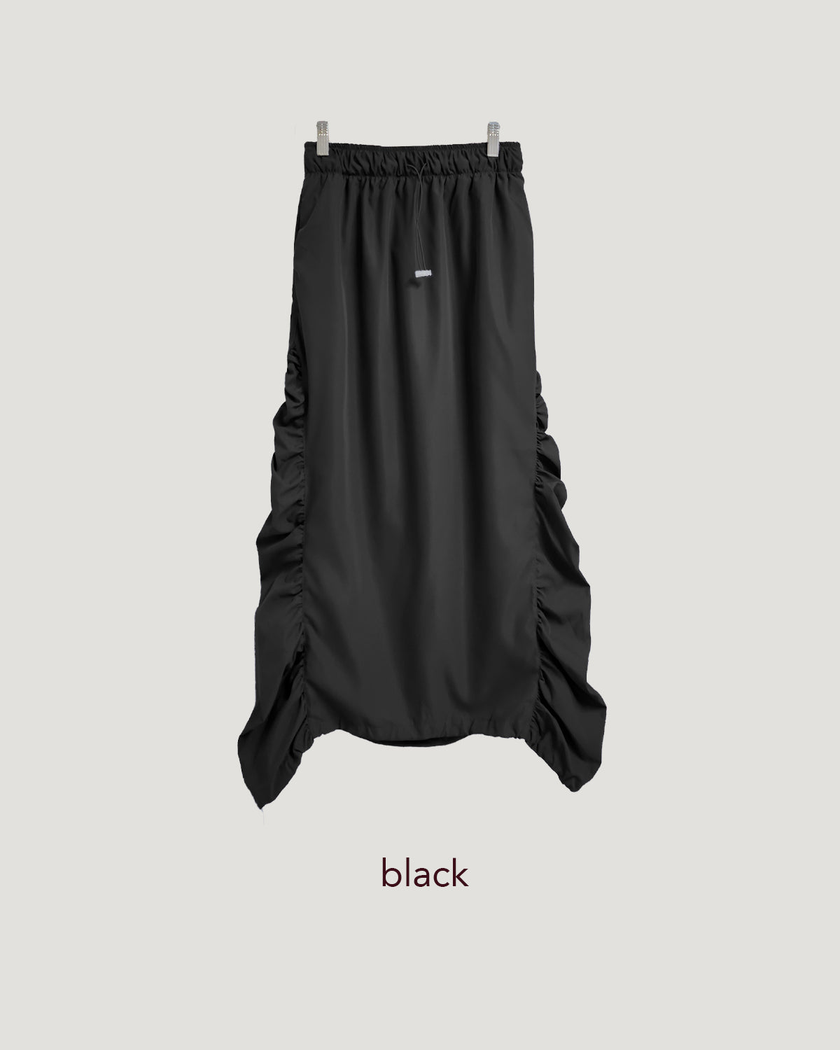 side shirring long skirt