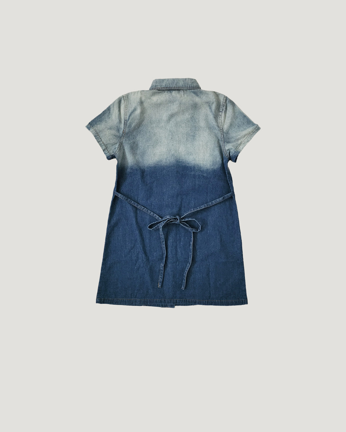 gradation denim shirt mini dress