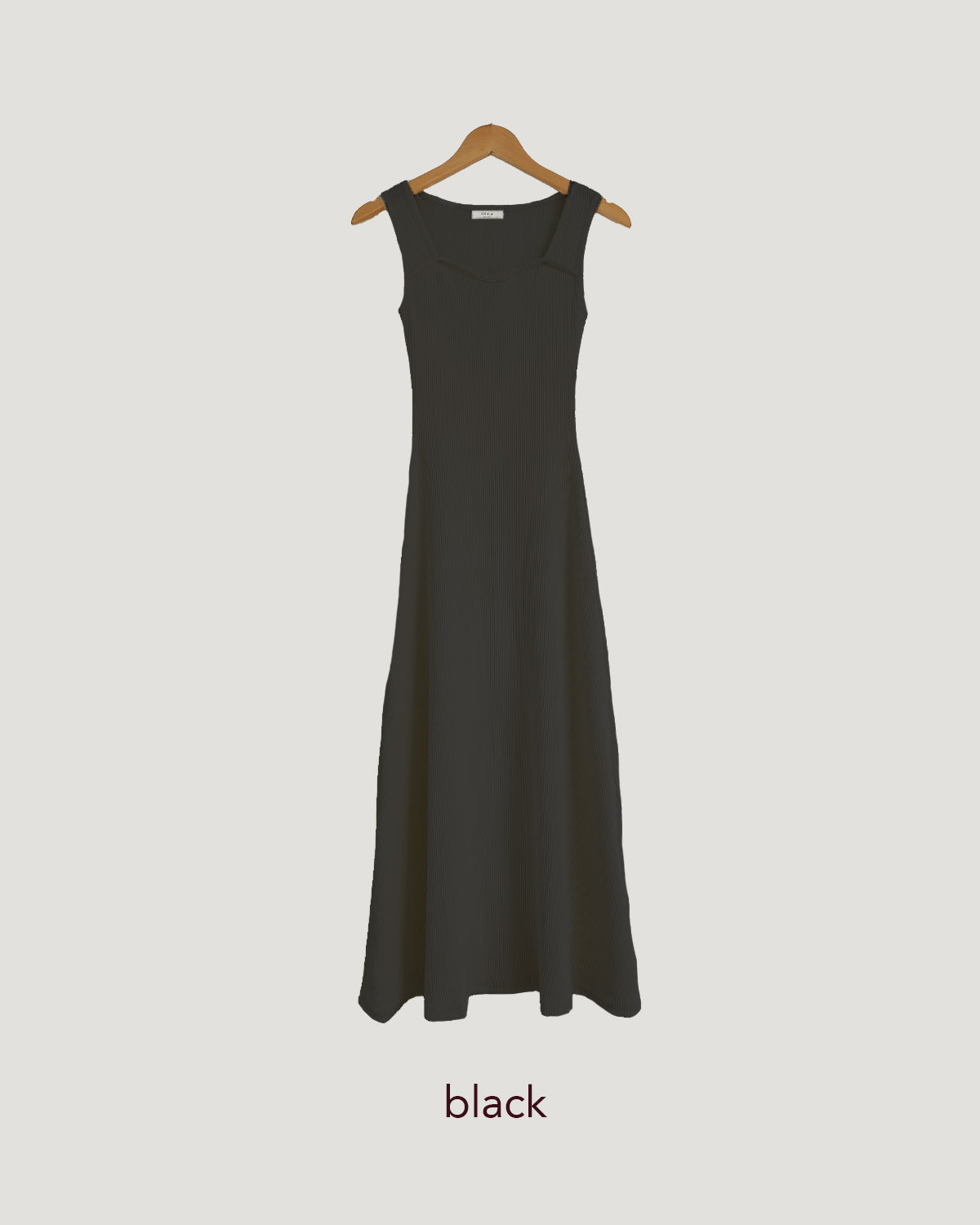 mermaid heart neck rib long dress