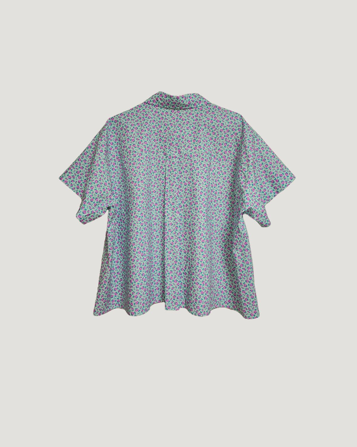 flower open collar shirt