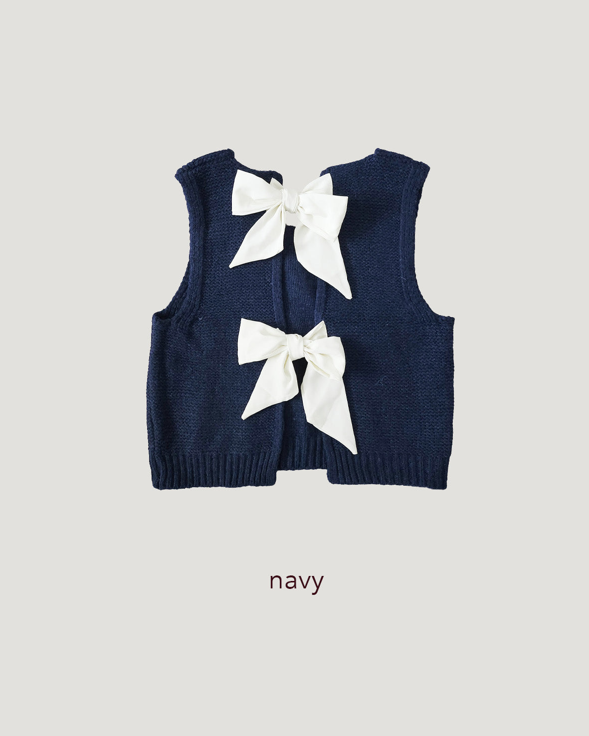 back ribbon knit vest