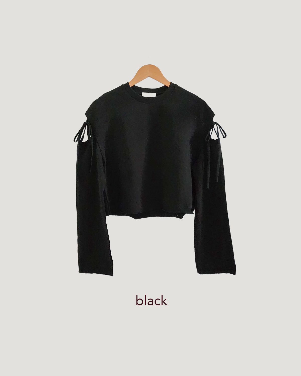 cut out ribbon sweatshirt